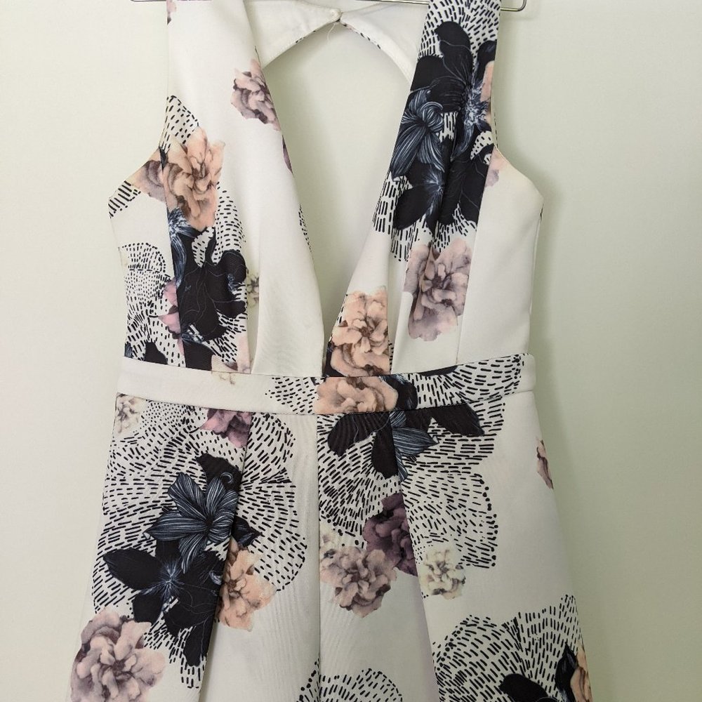 White Floral Romper